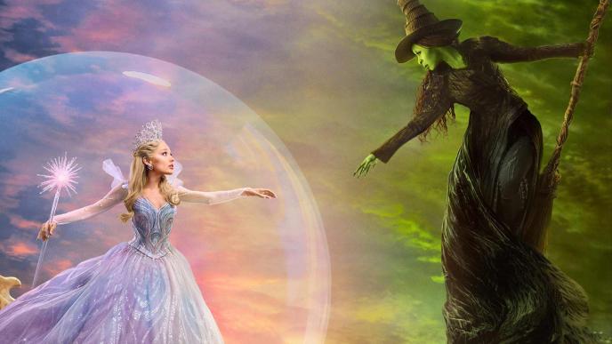 The poster for Wicked: For Good, Ariana Grande as Glinda reaches out for Elphaba, played by Cynthia Erivo